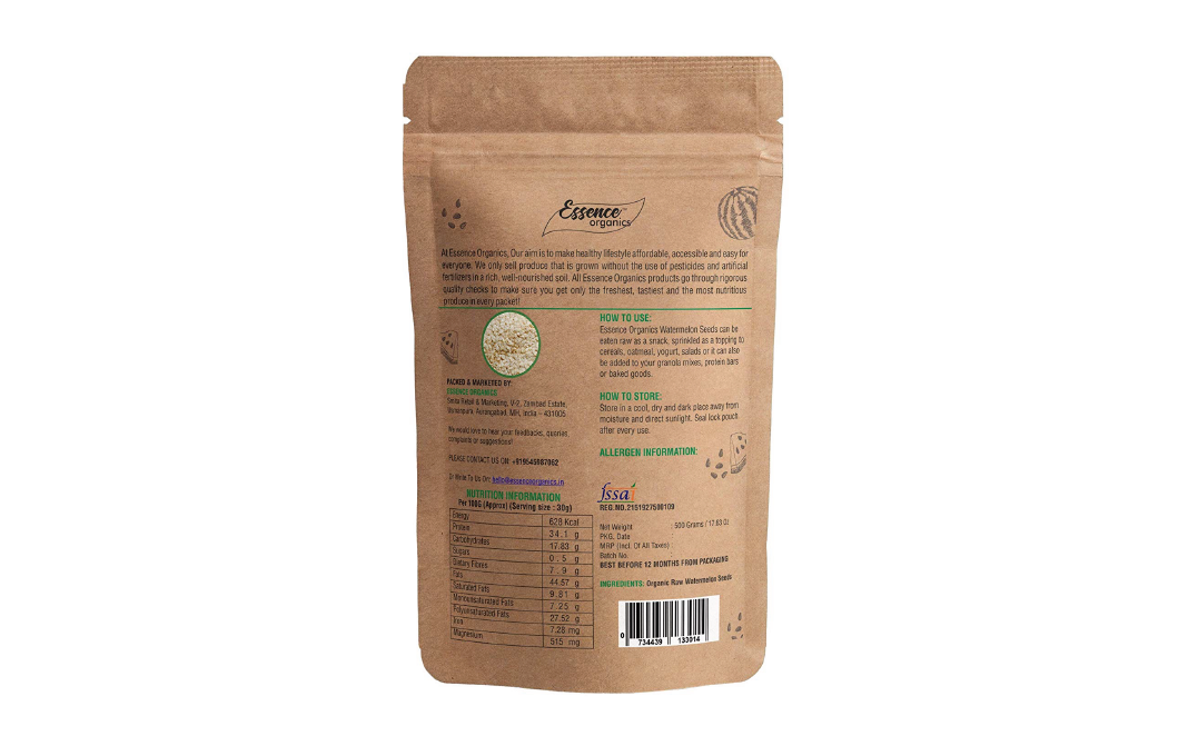 Essence Organics Ancient Superfood Watermelon Seeds   Pack  500 grams